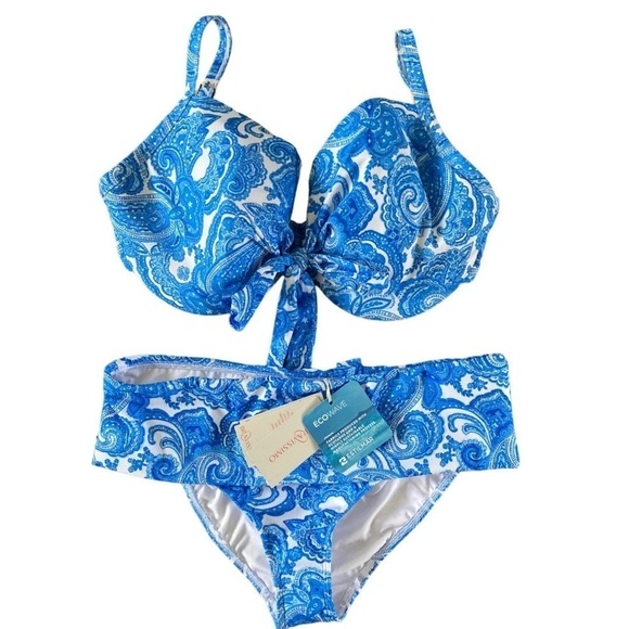 Bravissimo Swimsuit NWT Koh Samui Bikini Top and Fold Brief Bottom - Picture 10 of 10